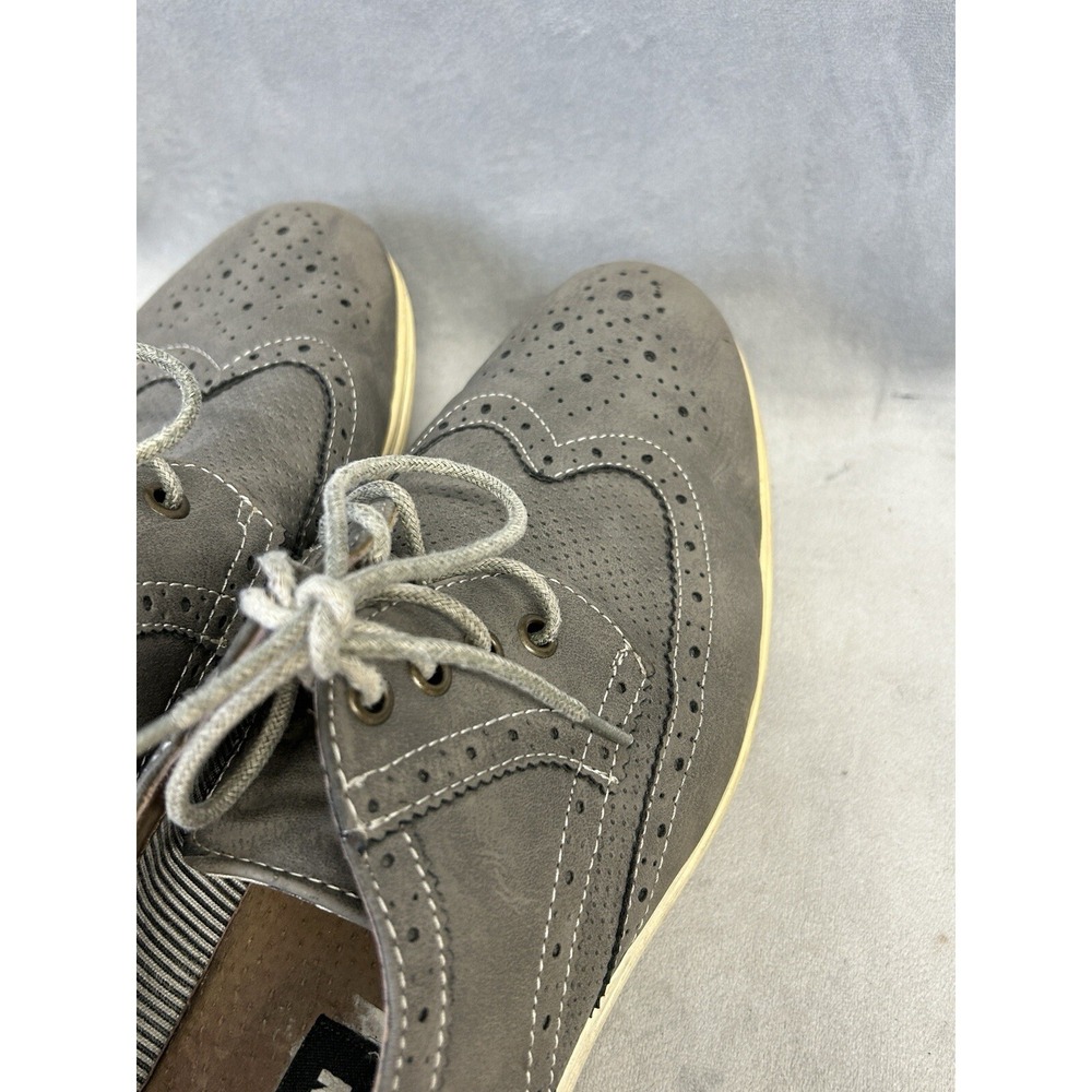 Madden Ranney Wingtip Casual Shoes Mens Size 12 Steve Madden Lace Up Blue/ Gray - Picture 10 of 16